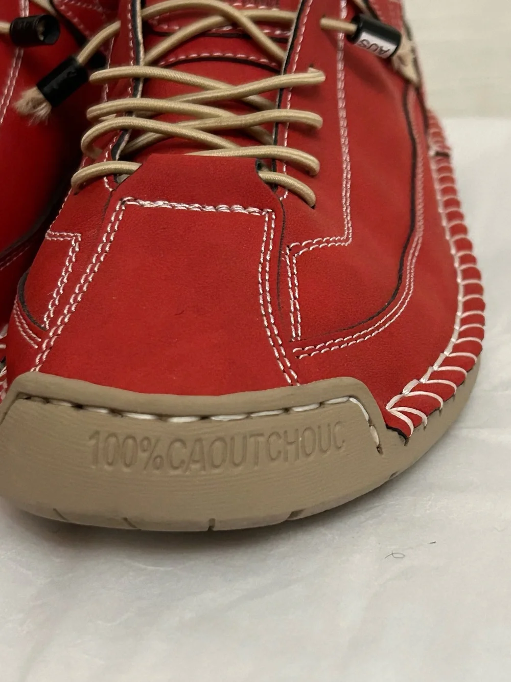 NWOT Retro Anti Slip‎ Workwear Women's Casual Red Leather Sport Sneakers